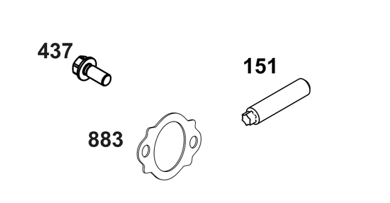 Exhaust Group Diagram and Parts List for 61A777-0101-J1 400000 - 699999 Briggs and Stratton Engine
